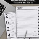 Arquivo Agenda Executiva 2024 tamanho 20 x 27,5 cm (A4) 1 dia por página