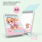 Bloquinho A6 Patrulha Canina Candy Menina