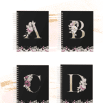 Combo de Capas Alfabeto Floral Dourado