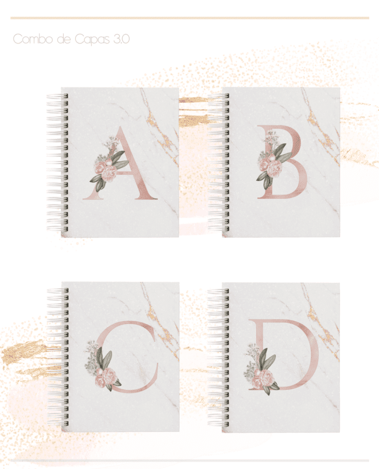 Capas Alfabeto Rose - Drive da Cris
