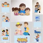 Arquivo de Corte Coleção Topos de Bolo Dia dos Pais