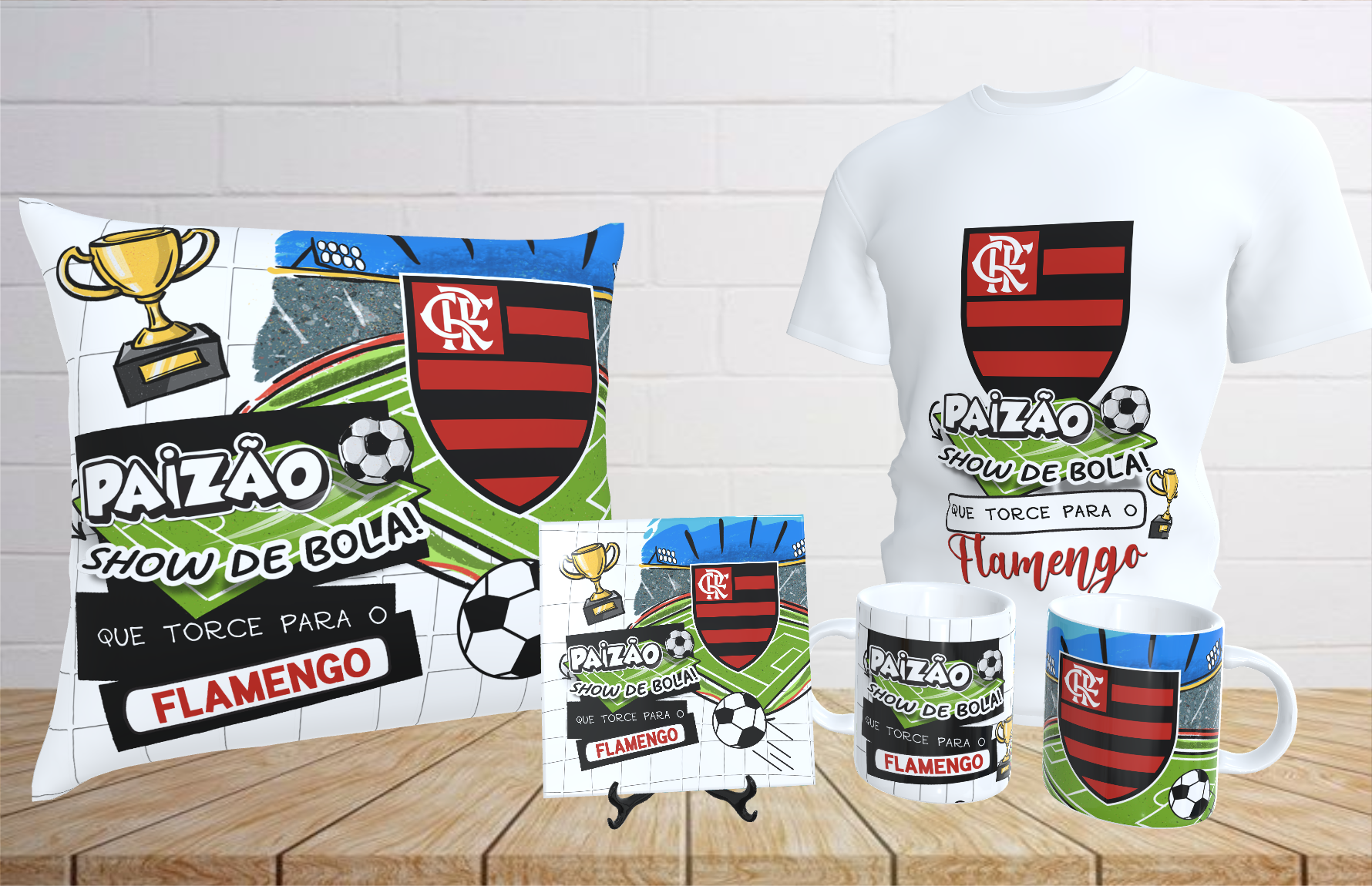 Kit Digital Time de Futebol Flamengo - Arte Digital - By Pizinha