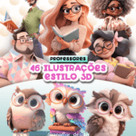 Ilustrações Professores Estilo 3D