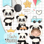 Kit Digital - I LOVE PANDA (boys)