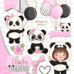 Kit Digital - I LOVE PANDA (girls)