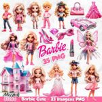 Kit Digital Barbie Cute Imagens PNG