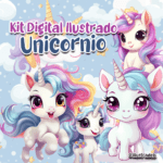 Kit Digital Ilustrado Unicórnio