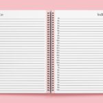 Caderno Numerado Rosa com Índice - Miolo em Arquivo Digital
