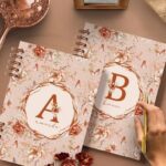 Arquivo 26 Capas Alfabeto A a Z e Miolo Pautado Floral Boho