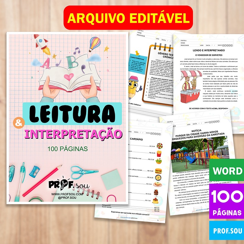 ATIVIDADE ESCOLAR LEITURA E INTERPRETAÇÃO - Drive Da Cris