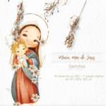 Kit Digital Maria, mãe de Jesus (Santinhos)