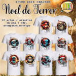 ESTAMPAS NOEL DE TERROR CAMISAS