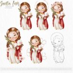 Kit Digital Ilustrações Santa Inês (Santinhos) | Carinas Paper - Imagem 3