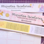 Lapela/Solapa de embalagem etiquetas escolares