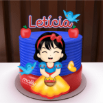 Arquivo Digital Topo de Bolo Branca de Neve