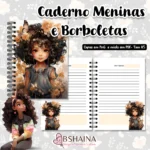 Cadernos Meninas e Borboletas A5