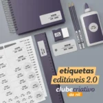 Etiquetas Escolares Editáveis 2.0 | Clube Criativo