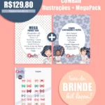 Mulher 8 de Março - Combão Ilustrações e Papéis + MegaPocketBox