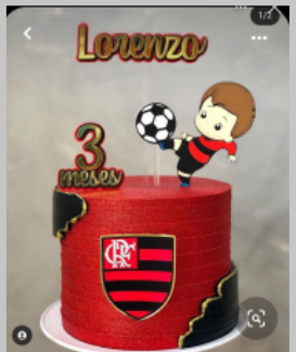 Arquivo Digital Topo de Bolo Flamengo