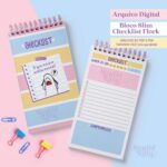 Bloco Díario Slim Checklist Flork (arquivo digital)