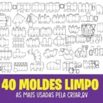 40 Moldes Limpos de Caixas em Silhouette