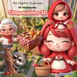 Kit Digital Chapeuzinho Vermelho 3D