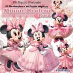 Kit Digital Minnie Realeza Rosa