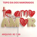 ARQUIVO TOPO DE BOLO TE AMO MUITO AMOR
