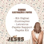 Jesus Páscoa Real - Combo Ilustrações e Papéis