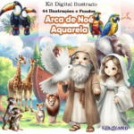 Kit Digital Arca de Noé Aquarelada
