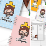 Arquivo Digital Caderno de Catequese Cute com 8 Modelos de Capa