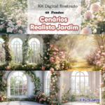 Kit Digital Ilustrado Cenário Jardim