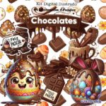 Kit Digital Ilustrado Chocolates