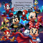 Kit Digital Ilustrado Disney Heróis