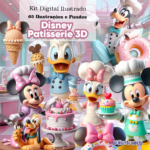 Kit Digital Ilustrado Disney Patisserie 3D