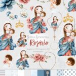 Kit Digital Ilustrações Nossa Senhora do Rosário (Santinhos)