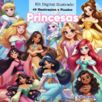Kit Digital Ilustrado Princesas Disney
