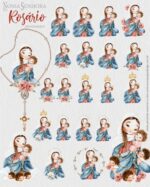 Kit Digital Ilustrações Nossa Senhora do Rosário (Santinhos) - Imagem 11