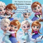 Kit Digital Frozen Crianças 3D