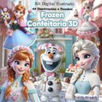 Kit Digital Frozen Doceria 3D