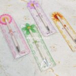 Marcador de página + caneta - FLORES E CORES