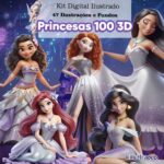 Kit Digital Princesas 3D