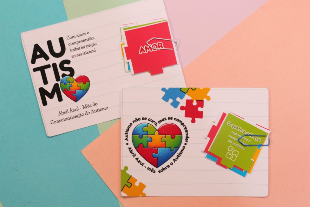 Card quebra-cabeça - Abril Azul 2024 Autismo - Imagem 1