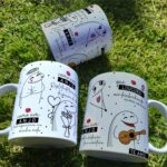 Arte Caneca Namorados Flork Musical Anjo