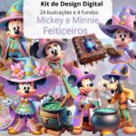KIT DIGITAL Turma do Mickey e Minnie Feiticeiros