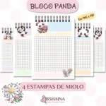 Miolo Bloco de Notas Panda