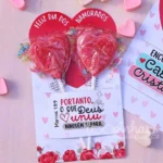 Card pirulito Coração - Dia dos Namorados
