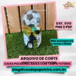 Caixa Poligonal Baixa com tampa Futebol - CAMADAS