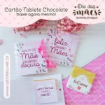 Arquivo Digital - Cartão Tablete Chocolate Dia das Mães