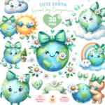 Kit Digital – Cute Earth – Etsy